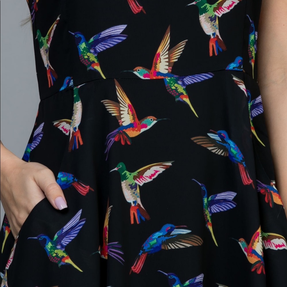 Hummingbird Print Dress - Picture 6 of 8